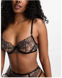 Bluebella - Alula Sheer And Floral Embroidered Non Padded Bra - Lyst