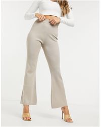 Missguided Co-ord Flared Trouser - Natural