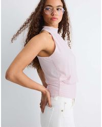 Stradivarius - Puff-Effect Halter Top - Lyst