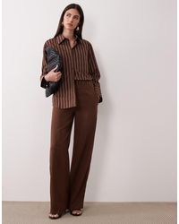 Mango - Llama Tailored Pants With Contrast Waistband - Lyst