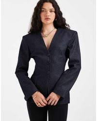 ASOS - Deep V Cinch Blazer - Lyst