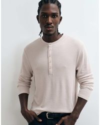 ASOS - Heavyweight Boxy Regular Fit Long Sleeve T-shirt With Henley Neck - Lyst
