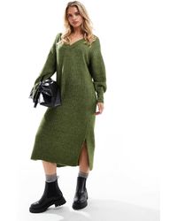 Vero Moda - – weiches, geripptes oversize-pulloverkleid - Lyst