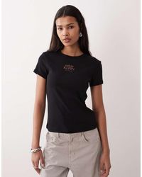 Calvin Klein - Rib Logo Baby Tee - Lyst