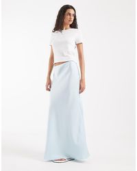 Vero Moda - Satin Bias Midi Skirt - Lyst