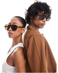 Reclaimed (vintage) - Aviator Sunglasses With Lens - Lyst