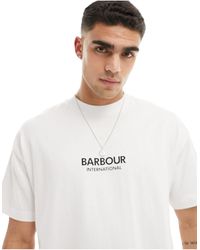 Barbour - Formula - t-shirt oversize bianca - Lyst