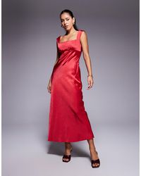 Princess Polly - Radioactive Satin Square Neck Maxi Dress - Lyst
