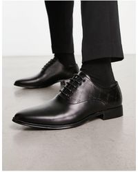ASOS - Chaussures à lacets en imitation cuir avec motif en relief - noir - Lyst