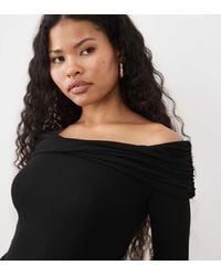 Miss Selfridge - Wrap Bardot Bodysuit - Lyst