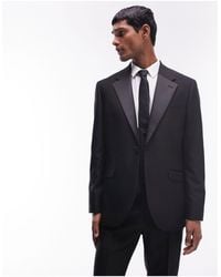 TOPMAN - Slim Tux Suit Jacket - Lyst