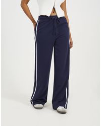 Brave Soul - Side Stripe Wide Leg Joggers - Lyst
