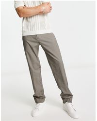 Jack & Jones - Intelligence - pantalon ample habillé motif pied-de-poule - beige - Lyst