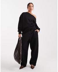ASOS - Oversized Brushback Sweatpants With Cuffed Hems Detail - Lyst