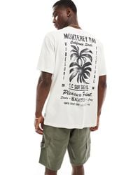 Only & Sons - T-shirt décontracté à imprimé palmier au dos - blanc cassé - Lyst
