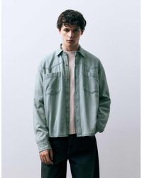 Pull&Bear - Chemise style cowboy à rayures - Lyst