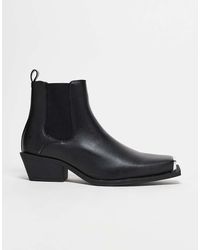 ASOS - Western Chelsea Boots Met Cubaanse Hak - Lyst