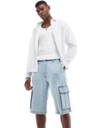 Hollister - baggy Cargo Jort - Lyst
