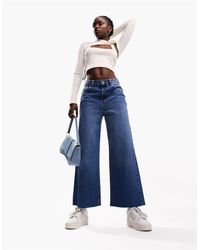 ASOS - Cropped Wide Leg Jeans - Lyst
