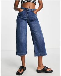 French Connection - Jeans comodi elasticizzati stile culotte medio - Lyst
