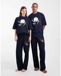 ASOS - Disney Pyjama Set With Peter Pan Print - Lyst