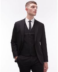 TOPMAN - Stretch Super Skinny Textured Suit Jacket - Lyst