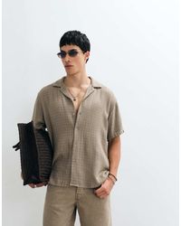 Only & Sons - Short Sleeve Linen Mix Textured Shirt - Lyst