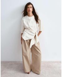 ARRANGE - T-shirt With Tie Waist Detail - Lyst