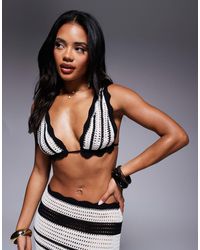 Missy Empire - Missy empire – gestricktes, gestreiftes strand-bustier - Lyst