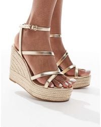 New Look - – e riemchen-espadrilles mit keilabsatz - Lyst