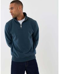 Threadbare - Funnel Neck Quarter Zip Sweatshirt - Lyst