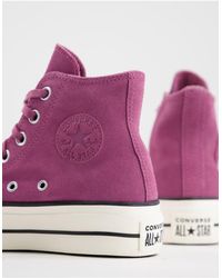 converse rose plateforme