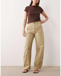 ARKET - Barrel Shape Light Cotton Trousers - Lyst