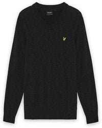 Lyle & Scott - Mid Knits Lambswool Blend V Neck Jumper - Lyst