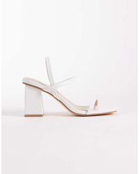 London Rebel - Ash Strappy Mid Block Heeled Sandals - Lyst