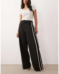 Mango - Tie Waist Straight Trouser With Side Stripe - Lyst