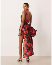 For Love & Lemons - Sleeveless Wrap Skirt Bow Back Mini Dress - Lyst