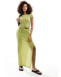 Vero Moda - Textured Jersey Maxi Skirt Co-ord - Lyst