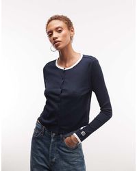 Noisy May - Geribbeld Vest Met Contrasterende Naden - Lyst