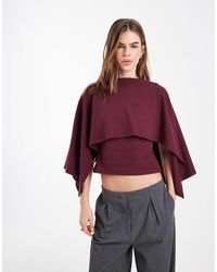 ASOS - Super Soft High Low Cape Top - Lyst