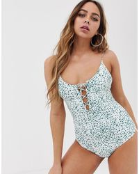 Tavik Badpak Met Rijgveter Aan De Voorkant - Groen