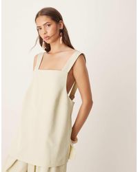 ASOS - Tailored Square Neck Top With Utility Buckle Straps Co-ord - Lyst