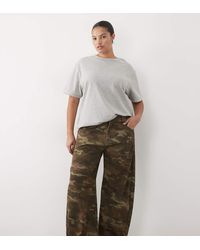 ASOS - Asos Design Curve Printed Barrel Leg Pant - Lyst