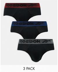Reebok - Gough 3 Pack Briefs With Colour Waistband - Lyst
