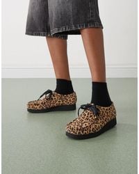 Clarks - – wallabee evosh – schuhe aus veloursleder mit leopardenmuster - Lyst
