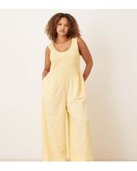 ASOS - Asos Design Curve Scoop Neck Crinkle Jumpsuit - Lyst