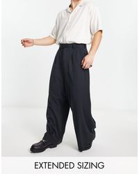 pantalons en chinos voor Casual broeken Heren Kleding voor voor Broeken TOPMAN Synthetisch Super Skinny Pantalon Met Textuur in het Blauw voor heren 