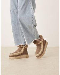 Mou - Bounce 18 - bottes en daim - éléphant - Lyst