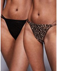 ASOS - – 2er-pack tangas aus spitze - Lyst