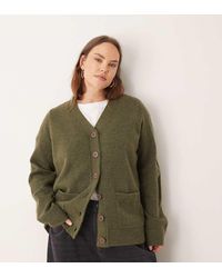 ASOS - Asos Design Curve Pocketed Front Boyfriend Cardigan - Lyst
